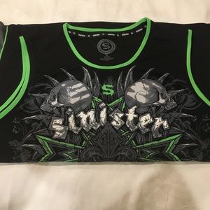 Basketball Style Skull Graphic Sleeveless Top